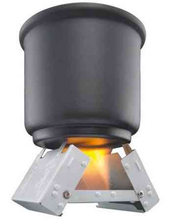 Туристичний Пальник твердопаливний + паливо 20 шт х 4 грам Esbit "Pocket stove" (002 090 00) Сталь Нововолинськ