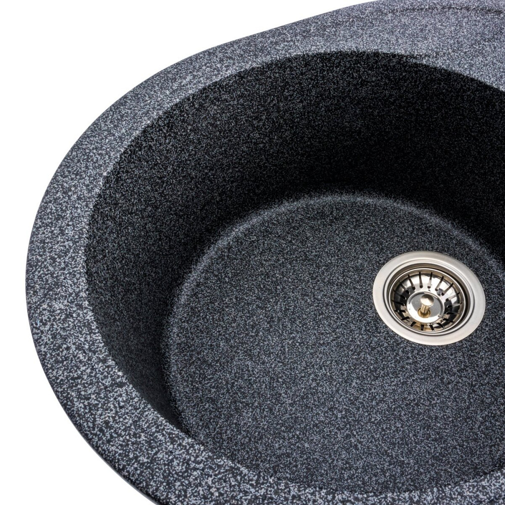 Гранітна мийка для кухні VALESO ONYX 5847 матова Графіт Коломия - фото 5