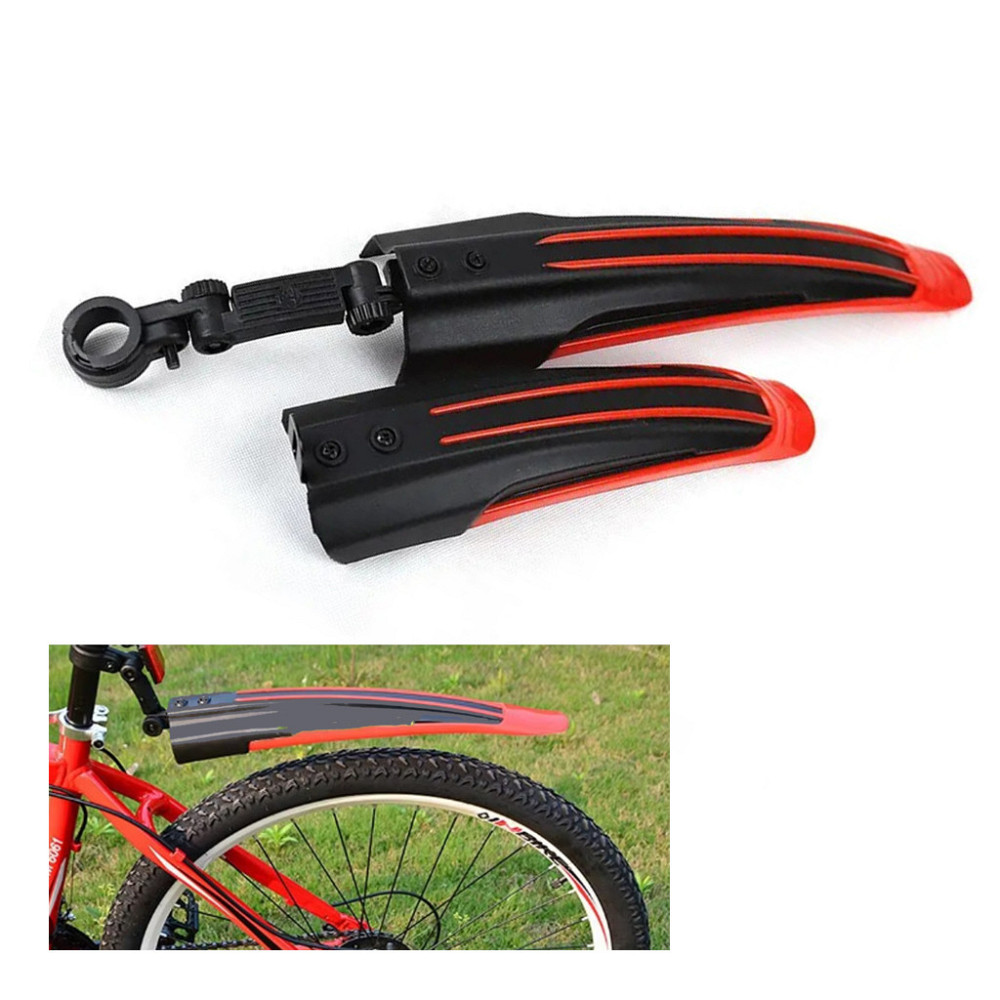 Крылья велосипедные для колес 20'' 24'' 26'' Feel Fit Черно-красные Бровары - изображение 1