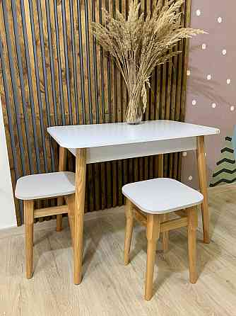 Обідній стіл LION Маямі-2 дерев'яні ніжки Антрацит (LION-041186) ТОП Львів