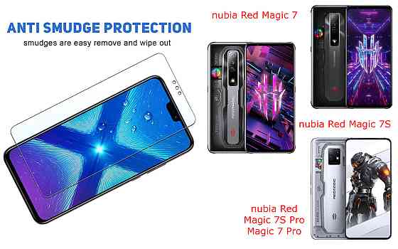 Защитное стекло NeoGlass для nubia Red Magic 7, Magic 7S, Magic 7S Pro, Magic 7 Pro – ультрапрозрачное и Киев