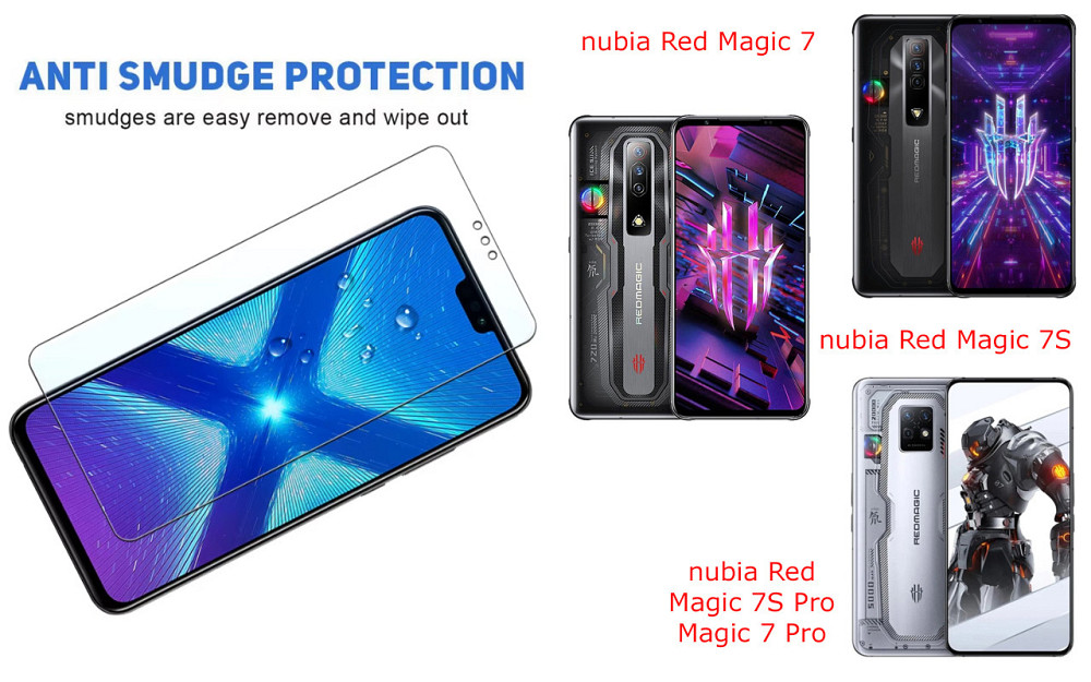 Защитное стекло NeoGlass для nubia Red Magic 7, Magic 7S, Magic 7S Pro, Magic 7 Pro – ультрапрозрачное и Киев - изображение 3