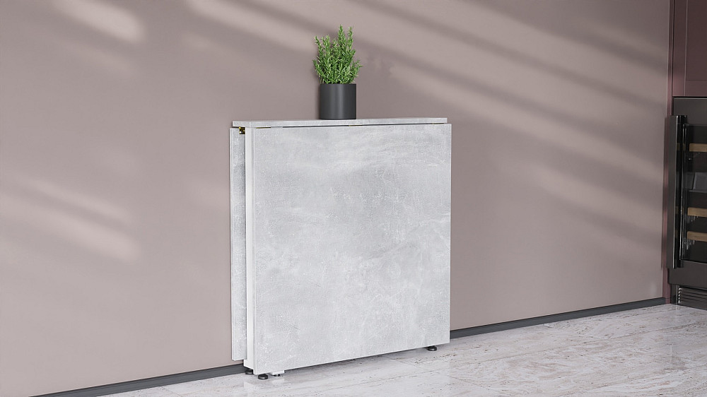 Стіл-книга трансформер Оріон 2 Ferrum-decor 750x1520x730 Білий метал ДСП Бетон 16 мм (FRD-104596) Львів - фото 6