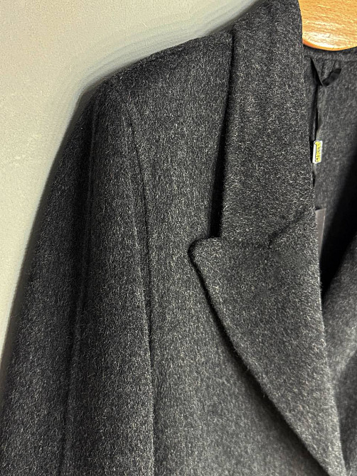 Пальто жіноче Lady Yep 85098 довге оверсайз вовняне двобортне темно сіре, темно-сірий, M Київ - фото 4