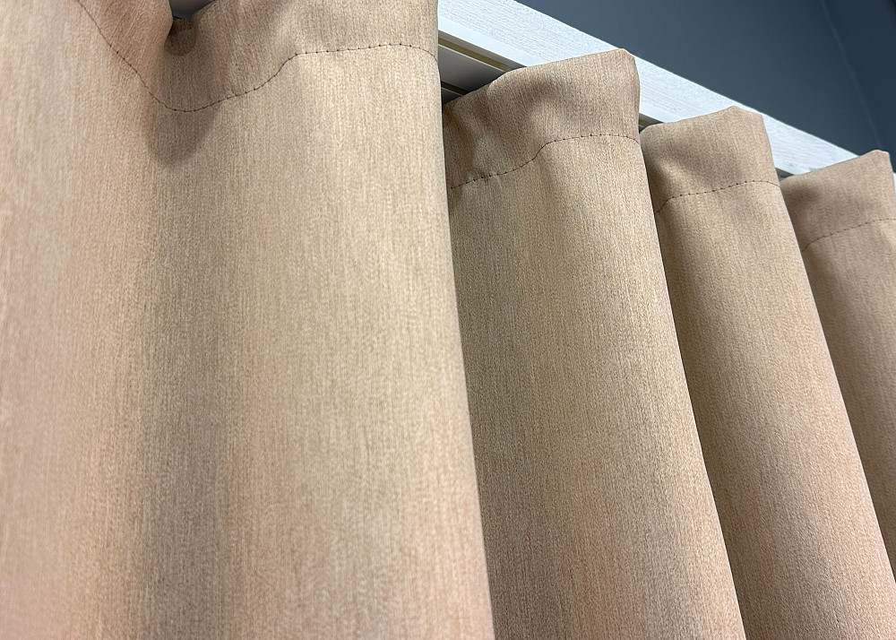 Комплект коротких штор VR-Textil Блэкаут двусторонний Eclipsе № 1817ш Песочный 130х170 см 2 шт (35-0400 Киев - изображение 8