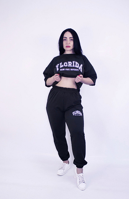 Жіночий літній спортивний костюм Чорний XL-2XL Харків - фото 2