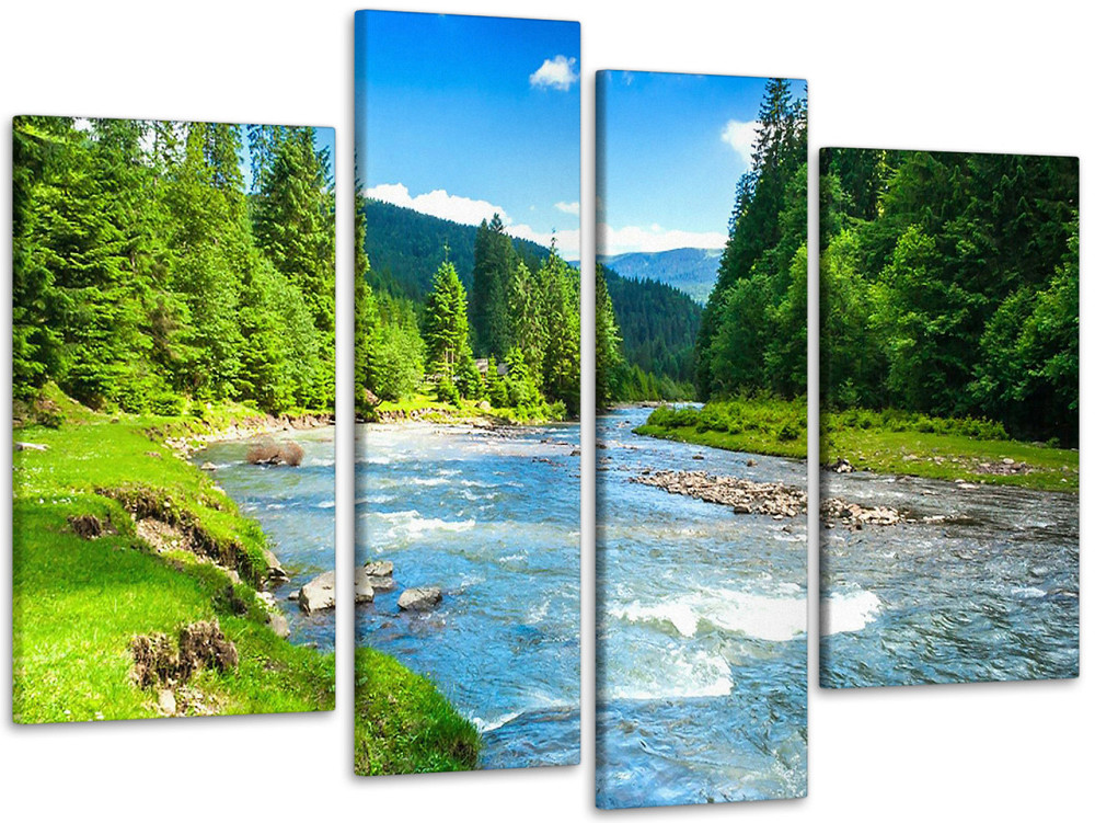 Модульна картина Гірська річка Art-124_4 Київ - фото 1