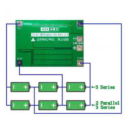 BMS контроллер HW-288 3S 40A с балансировкой для Li-ion аккумуляторов 18650 BMS контроллер HW-288 3S Киев