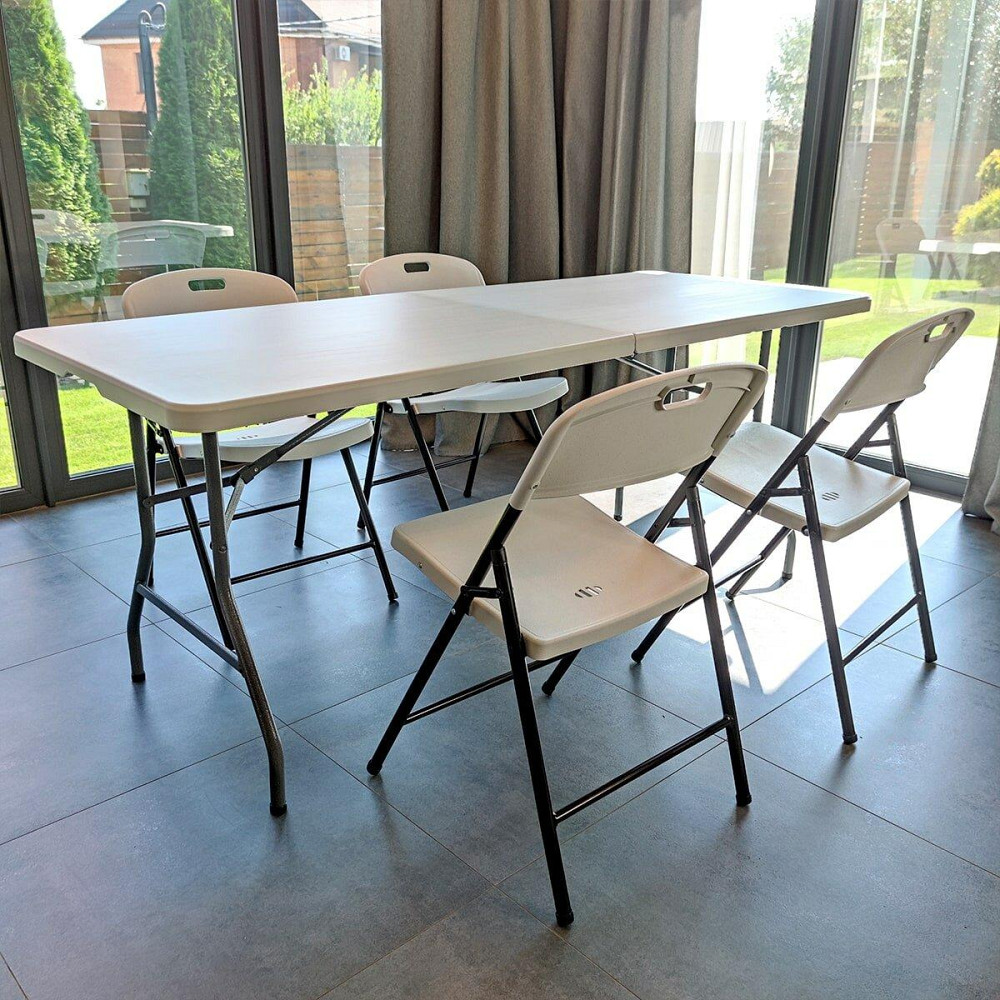 Складний стілець 46х52х79см Білий SW-00001609 Київ - фото 9