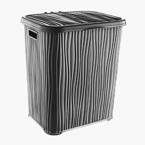 Кошик для білизни 48л чорний Хвиля Wavy ELIF Житомир - изображение 1