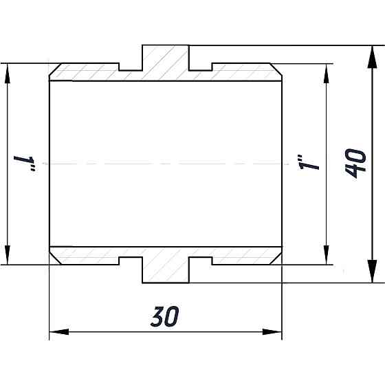 Ніпель 1″ЗЗ нержавіючий SN552S OPTIMUM Київ