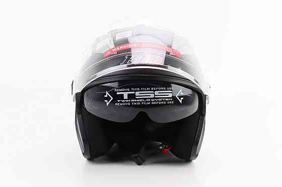 Шолом відкритий+відкидні окуляри BLD-708 М (57-58см), ЧОРНИЙ матовий Киев