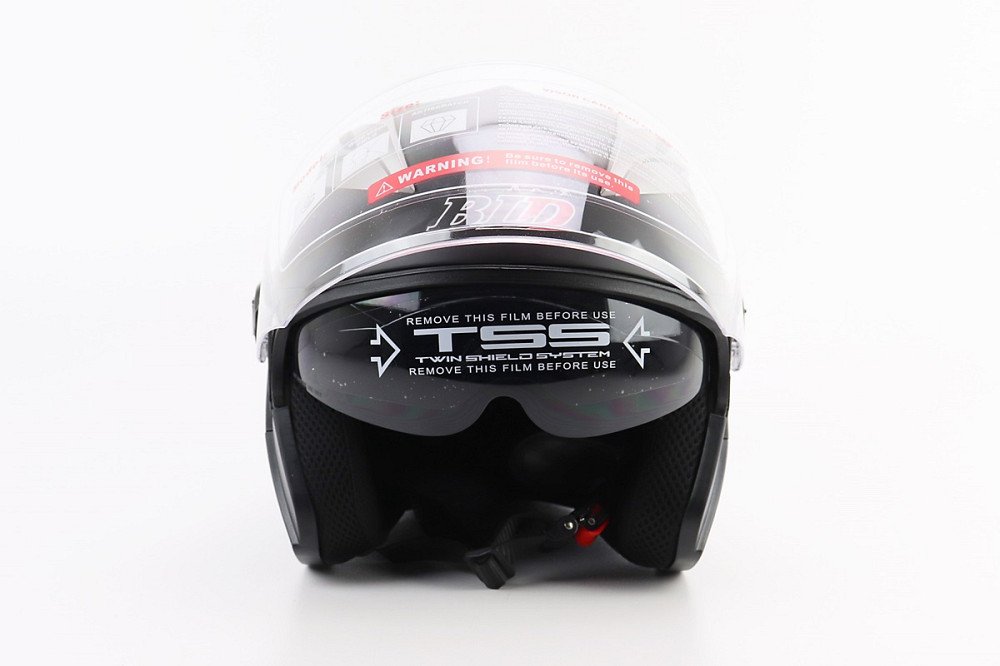 Шолом відкритий+відкидні окуляри BLD-708 М (57-58см), ЧОРНИЙ матовий Київ - фото 6