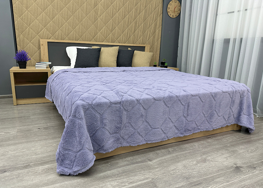 Плед-покрывало Ромб 200х230 см (+-5см) Светло-лавандовый (87-257) Киев - изображение 4