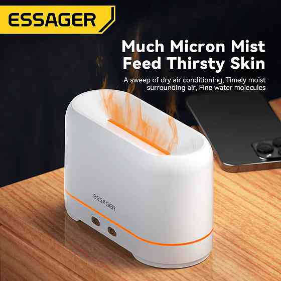 Зволожувачі повітря ESSAGER Flame Aromatherapy Humidifier Black (EJSQ-HY01) Киев