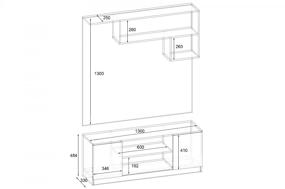 Передпокій ГКШ-10, Дуб Конкордія, 1300/350/1900 Львів - фото 3