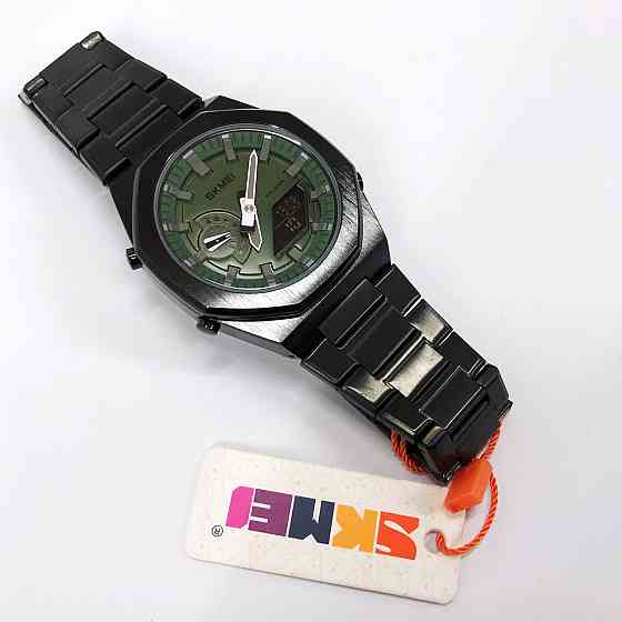 Годинники спортивні скмей SKMEI 1816BKGNBK, Хороший наручний годинник чоловічий, UJ-847 Протиударний годинник Київ