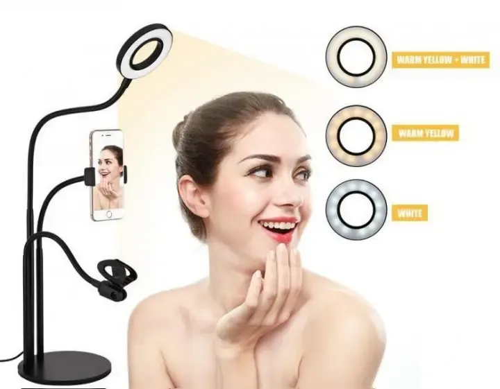 Набор блогера 3в1 Гибкий штатив с Led кольцом Ring Light + держатели для телефона и микрофона на подставке Коломыя - изображение 3