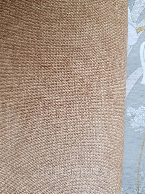 Шпалери вінілові Lutece Melody 51197405 однотонні з ефектом потертості під старовину жовті з коричневим Київ - фото 2