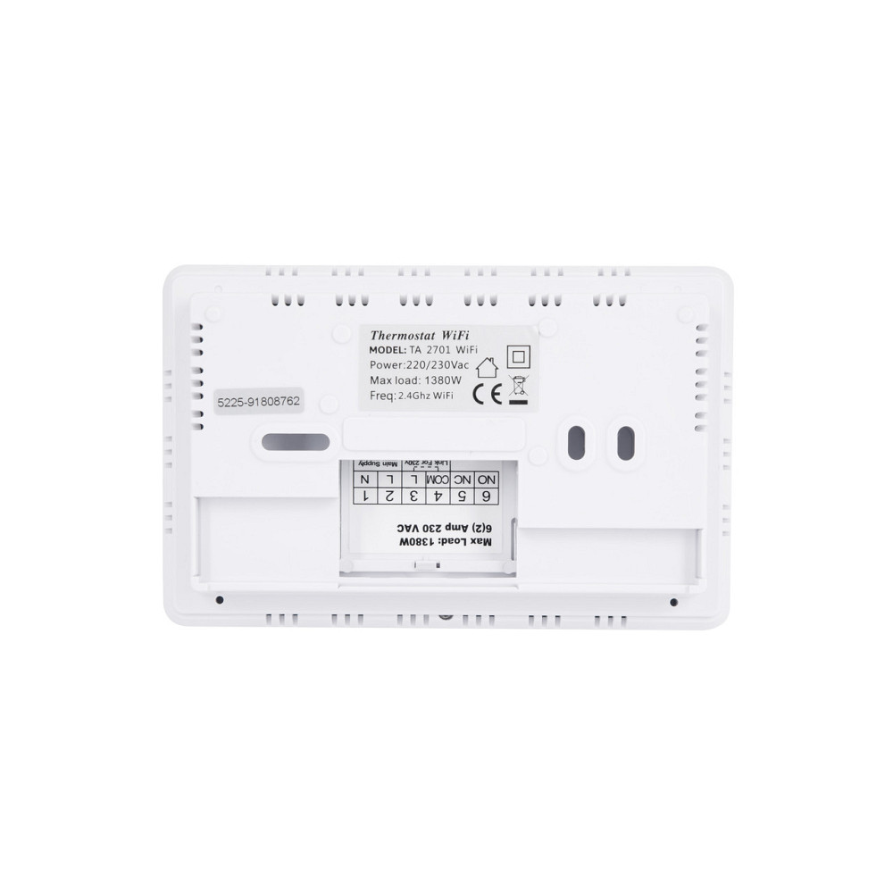 Тижневий програмований термостат Thermo Alliance ТА-2701WiFi сенсорний з Wi-Fi Київ - фото 4