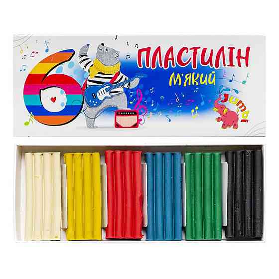 Набір для творчості Пластилін КТ 230601, 6 кольорів, 108 грам Вінниця