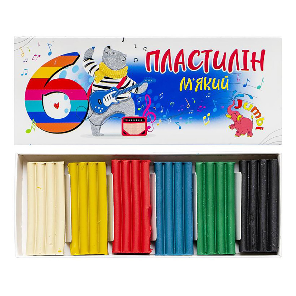 Набор для твочества Пластилин КТ 230601, 6 цветов , 108 грамм Винница - изображение 1