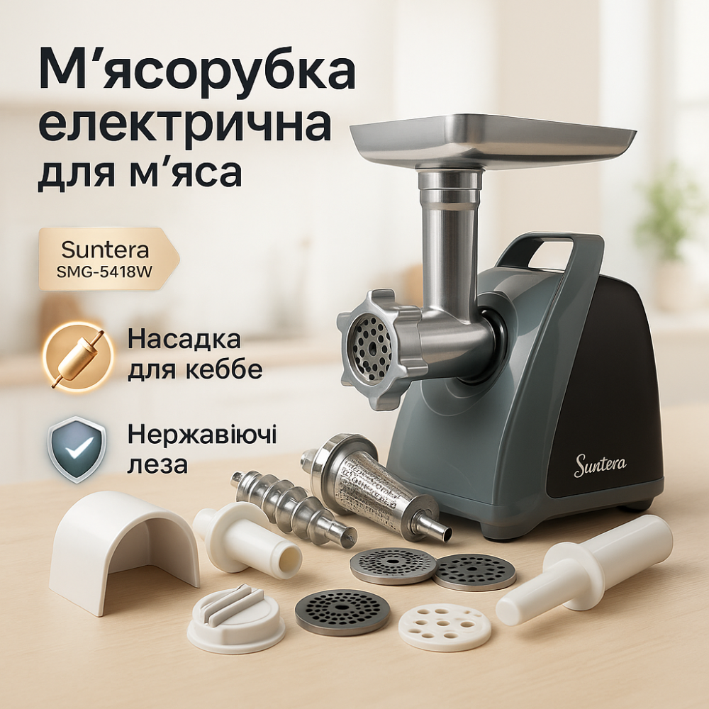 Шнековая мясорубка для домашнего использования, Электрическая мясорубка для изготовления фарша MB-15 Львов - изображение 20
