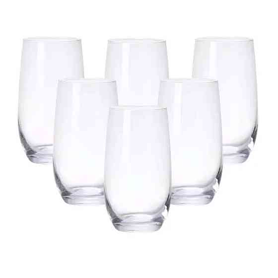 TS Kitchen Набір склянок 6 штук по 360 мл прозорий Київ