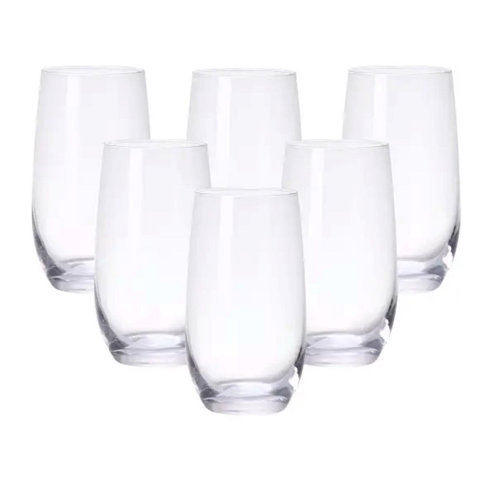 TS Kitchen Набір склянок 6 штук по 360 мл прозорий Киев - изображение 1