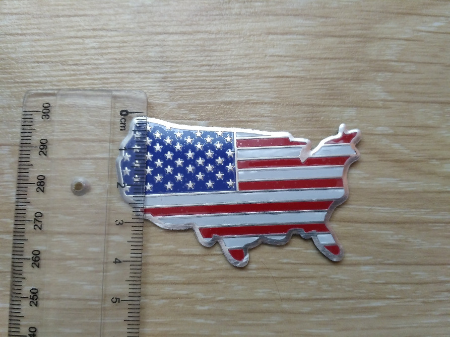 Наклейка на авто Прапор Америка алюмінієві на авто Київ - фото 5