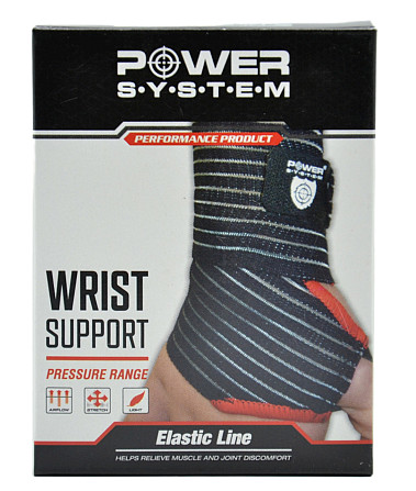 Кистьові бинти Power System PS-6000 Elastic Wrist Support Black/Red Кам'янське - фото 10