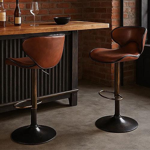 Комплект барних стільців Costway Dan зі спинкою в стилі Loft Київ - фото 1