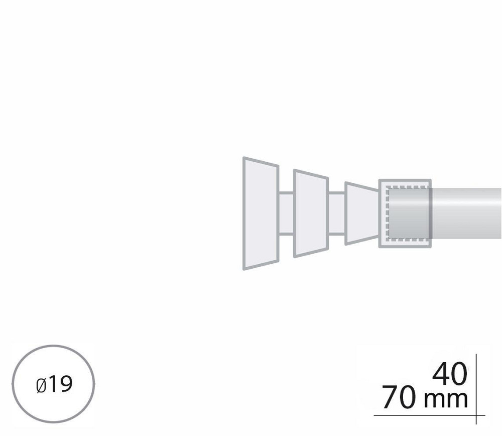Закінчення для карнизу Orvit ПІРАМІСА 19 мм АНТИК - ЗОЛОТО МАТОВЕ Львов - изображение 2
