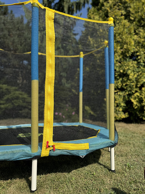 Батут манеж дитячий 170x107 см овальний з сіткою WCG Oval (W-1019) Київ - фото 7