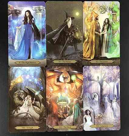 Карты Таро Волшебников, Барбара Мур. Таро Волшебников (Wizards Tarot). Средние 10,5х6 см. Киев
