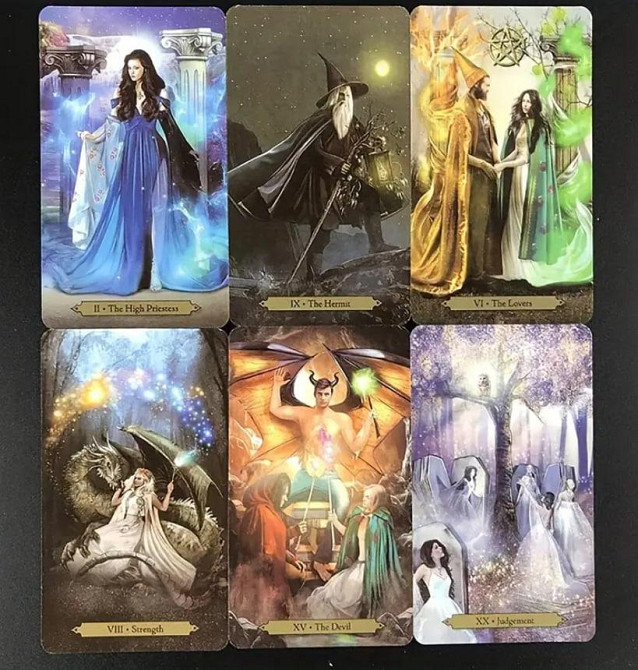 Колода Таро Чарівників. Барбара Мур. Таро Чарівників (Wizards Tarot). Середня колода 10,5х6 см. Київ - фото 3