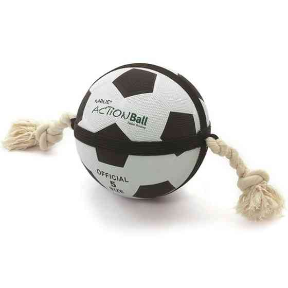 Flamingo Matchball Football ФЛАМІНГО ФУТБОЛЬНИЙ М’ЯЧ З МОТУЗКОЮ гумова іграшка для собак Київ