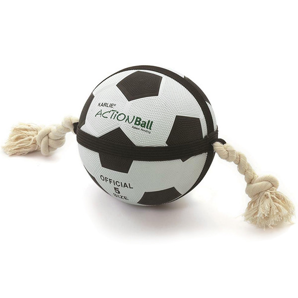 Flamingo Matchball Football ФЛАМІНГО ФУТБОЛЬНИЙ М’ЯЧ З МОТУЗКОЮ гумова іграшка для собак Київ - фото 1