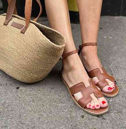 Dino Vittorio Босоніжки жіночі коричневі Dino Vittorio 112, натуральна шкіра / Зручні босоніжки Коломия