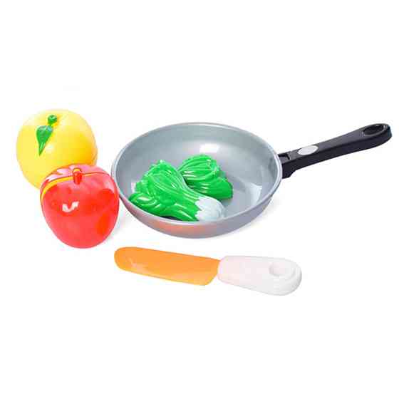 Ігровий набір Продукти в сковорідці 4013D-3 лимон, яблуко, латук Вінниця