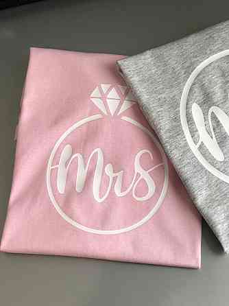 Парні футболки для хлопця та дівчини зі 100% Бавовна. MR\MRS Чернівці