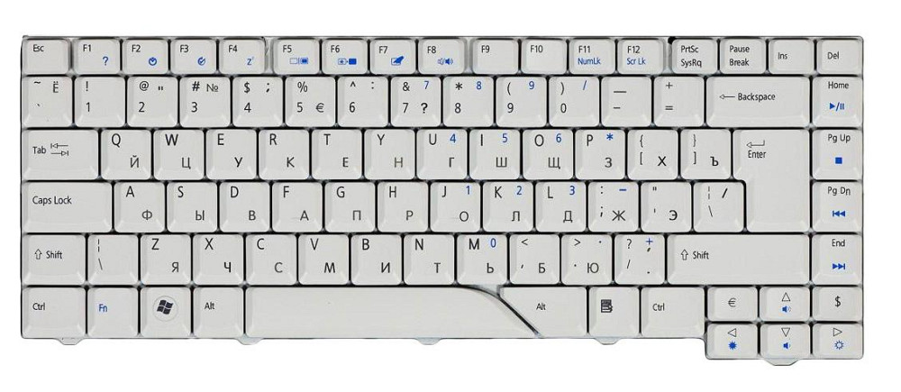 Клавиатура для ноутбука Acer Aspire (5520) White RU Вінниця - фото 2