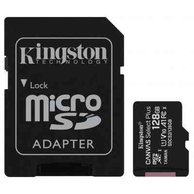 Карта пам&apos;яті Kingston 128GB micSDXC class 10 A1 Canvas Select Plus (SDCS2/128GB) Вінниця