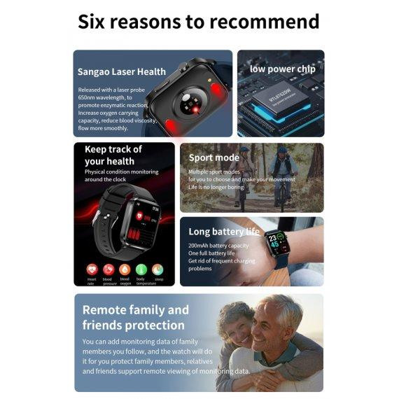 Умные наручные смарт часы Smart F100 (Black) Винница - изображение 9