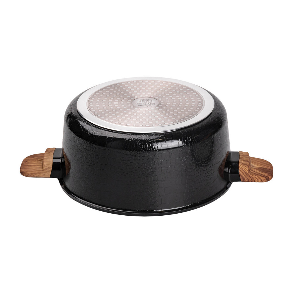 Алюмінієва каструля з керамічним покриттям антипригарним 6.9 л Ø 28 см чорний MGC HP-4-454B Київ - фото 2