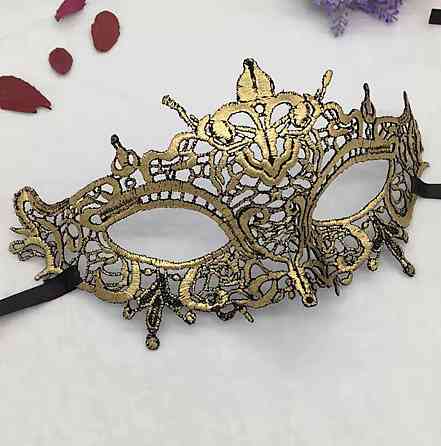 Бал маскарад маска one size золотистий Київ
