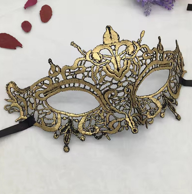 Бал маскарад маска one size золотистий Київ - фото 1