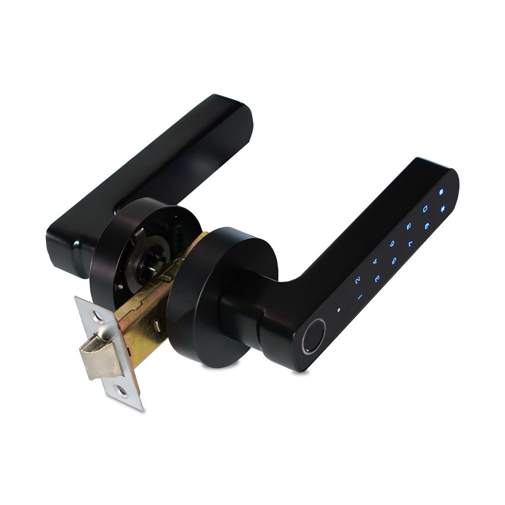 Замок біометричний автономний Trinix TRL-5205BTF Tuya Black з Bluetooth і зчитувачем відбитків пальців (65-00068) Київ - фото 12