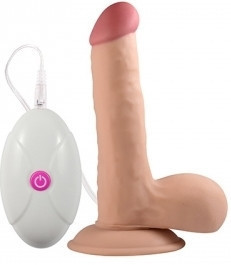 Реалістичний вібратор - The Ultra Soft Dude Vibrating 7.5" Sex Aura Київ - фото 3