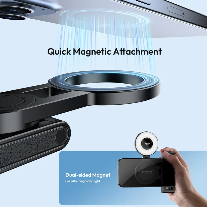 Селфи-монопод Ulanzi JJ03 3-in-1 Magnetic Phone Tripod with Remote Control Black Одесса - изображение 10